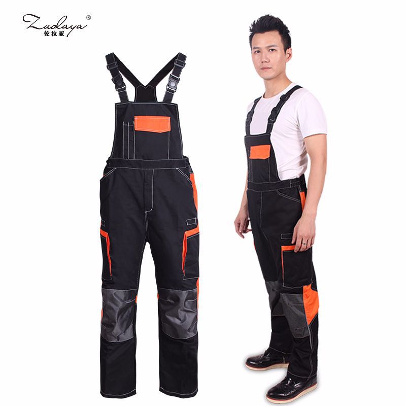 Comercio exterior reparación de automóviles mono multi-bolsillo de la Liga pantalones tirantes pantalones puerta y ventana ropa de instalación hilo elástico suspender