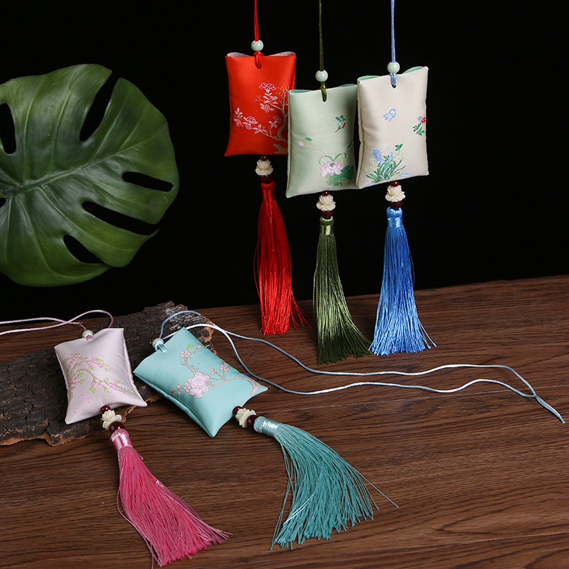 中秋节复古高级感香包古风流苏香囊空袋汉服配饰车挂香袋厂家批发