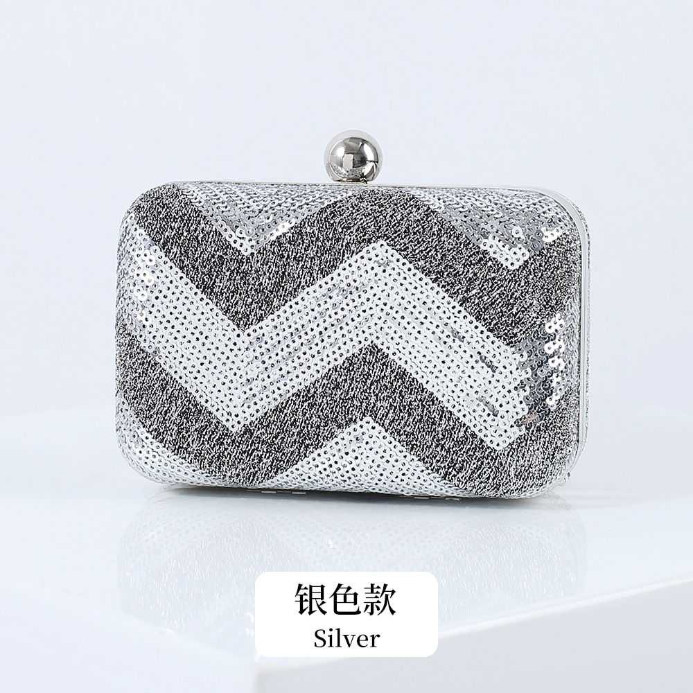 Moda estilo europeo y americano portátil mini lentejuelas bolsa fiesta cena bolsa apoyos bolsa embrague crossbody pequeña bolsa entrega