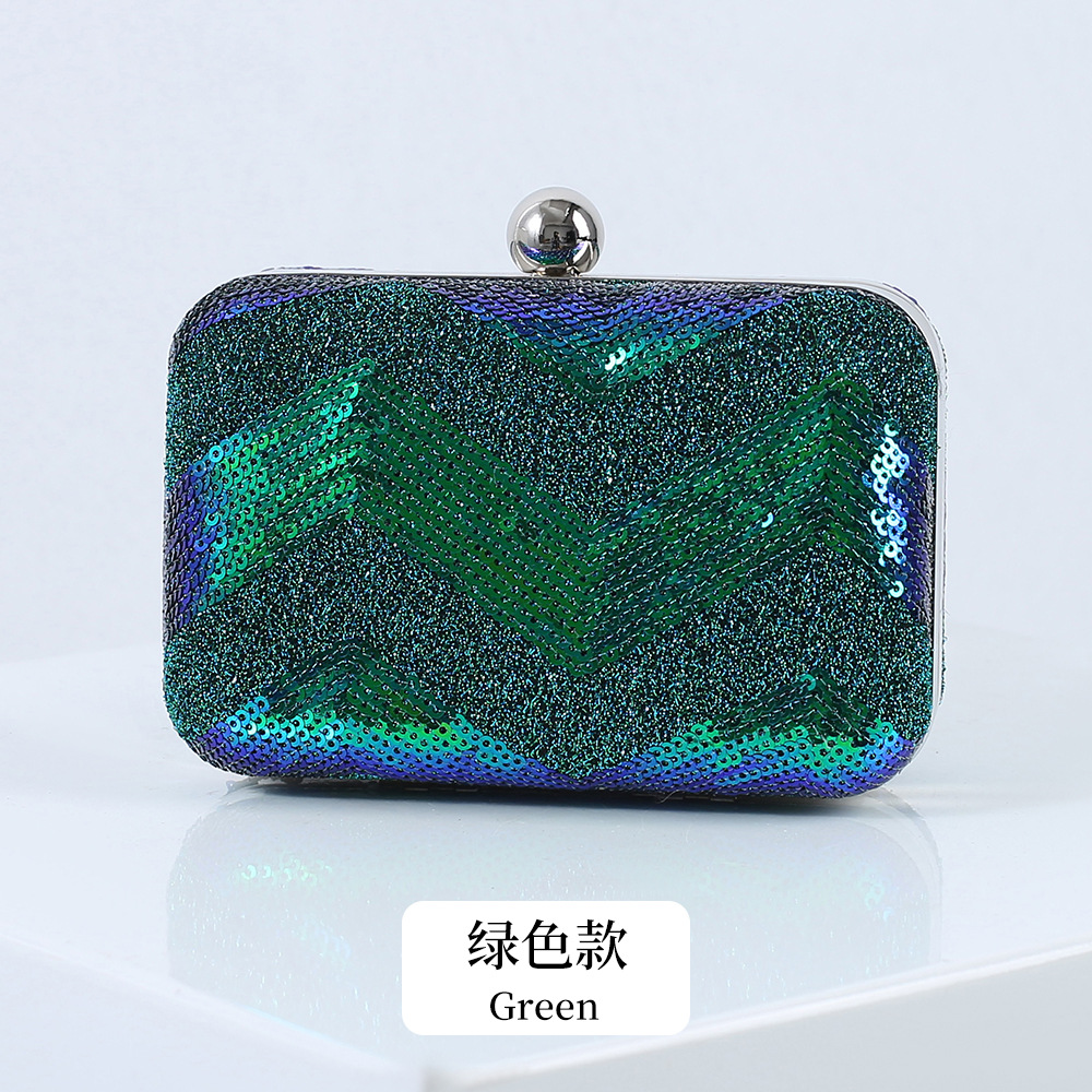 Moda estilo europeo y americano portátil mini lentejuelas bolsa fiesta cena bolsa apoyos bolsa embrague crossbody pequeña bolsa entrega