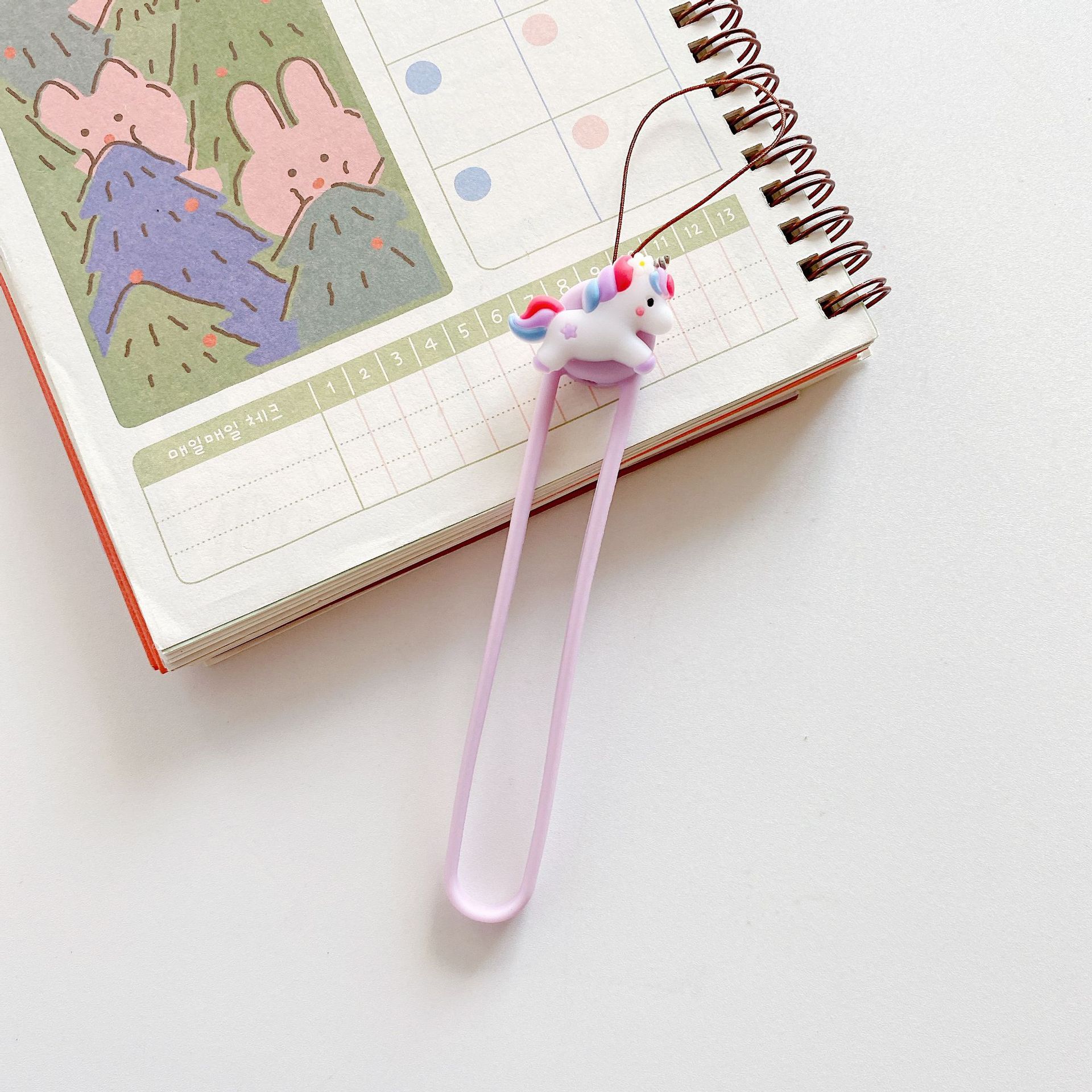 말 보라색 짧은 로프