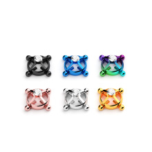 厂家直供不锈钢锆石情趣乳环 人体穿刺饰品免穿孔乳钉