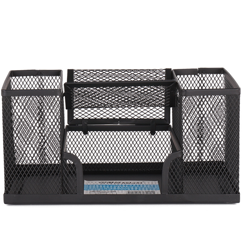 Disponible en alta calidad metal cuadrícula rectangular bolígrafo asiento de tarjetas de visita bolígrafo libre de montaje de archivos columna de archivos