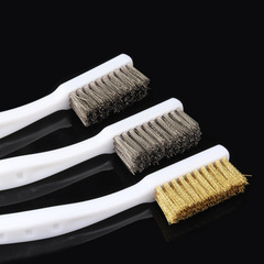 Handle wire brush wholesale industrial toothbrush gas stove cleaning brush rust removal copper wire stainless steel brush literary play brush