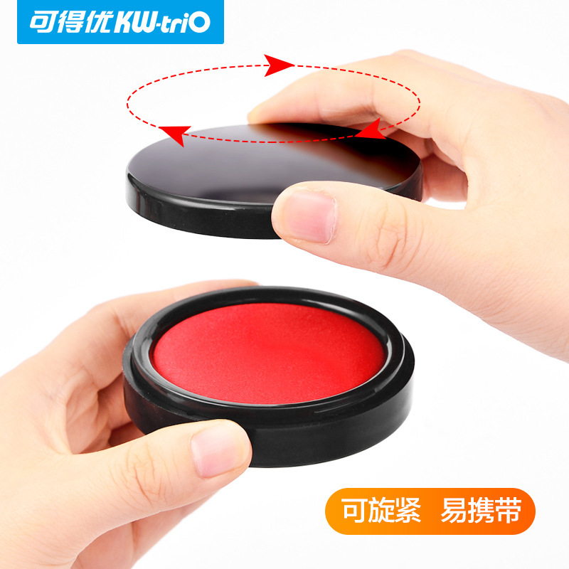 Kdedeu (KW-triO) rojo redondo segundo cojín de tinta seca sello de fango sello Indonesia Finanzas