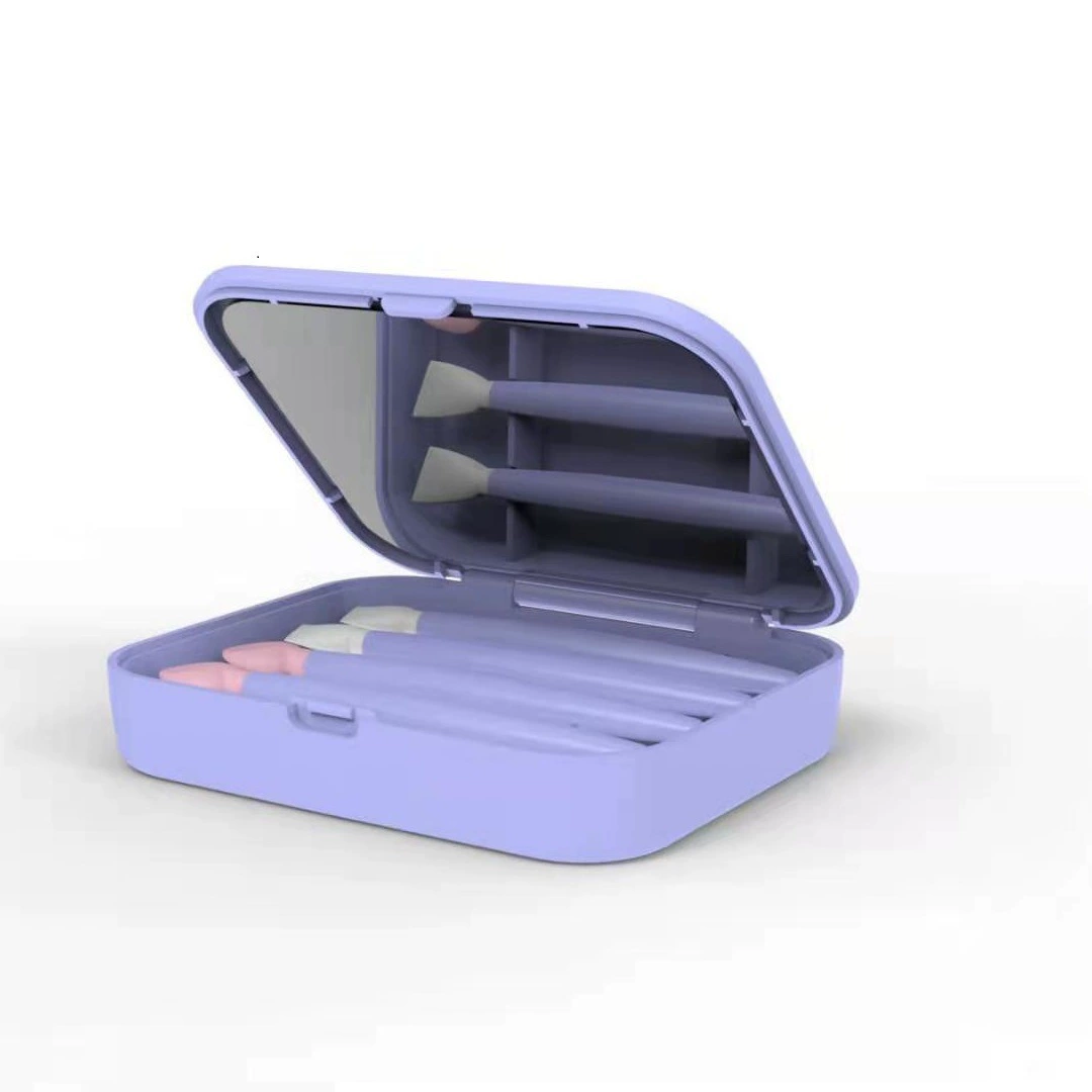 Трансграничный новый силиконовый костюм для кистей для теней для век Портативный многоразовый силиконовый костюм для кистей для макияжа в наличии