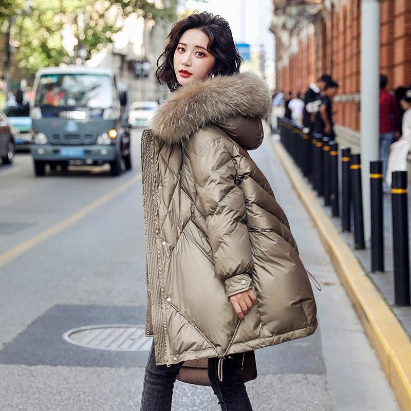 Winter fashionable velvet down jacket, Korean style, duck down