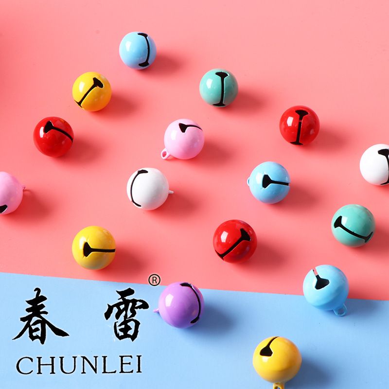 Candy color paint small Bell 12mm color plating word Bell Christmas Bell decoration pet collar accessories