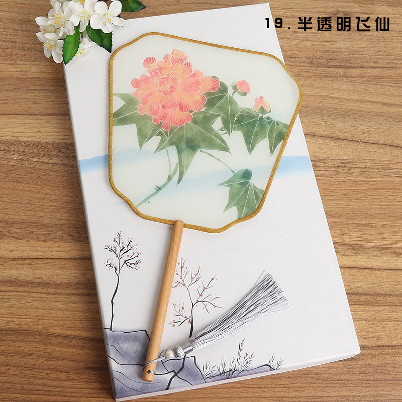 Ventilador de estilo antiguo de fábrica ventilador redondo estilo chino danza clásica traje corte mujer Hanfu borla pequeño ventilador redondo al por mayor