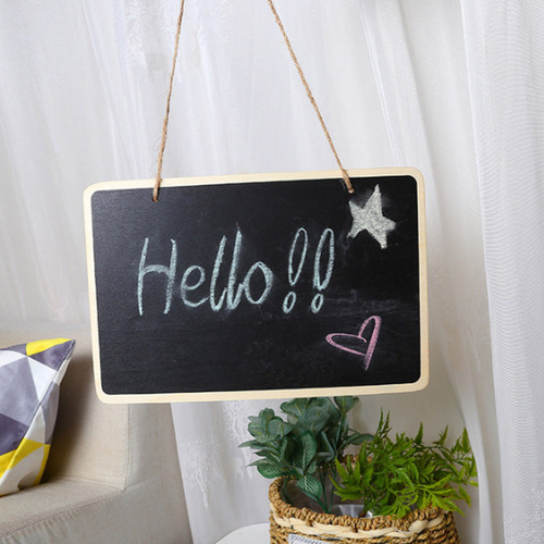 Poplar creative decorative small blackboard stall 30X20cm wall-mounted message board wooden craft gift