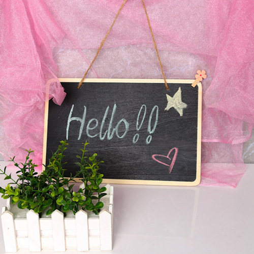 Poplar creative decorative small blackboard stall 30X20cm wall-mounted message board wooden craft gift
