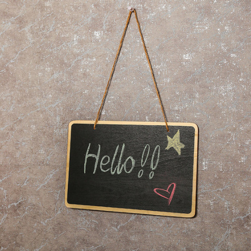 Poplar creative decorative small blackboard stall 30X20cm wall-mounted message board wooden craft gift