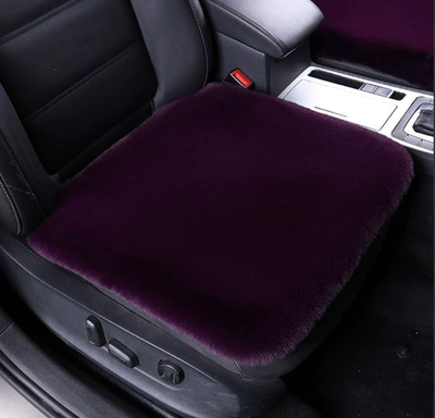 Plush Rabbit Fur Winter Warm, Seat cushion, seat cover - romantic-purple-main-drivers-seat-cushion