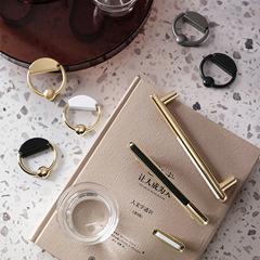 Modern simple zinc alloy thickened black gold drawer cabinet handle wardrobe door handle furniture hardware accessories