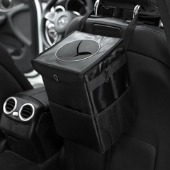 Amazon Car Foldable Waterproof Trash Can Peel Box Car Supplies Creative Car Seat Back Storage Bag