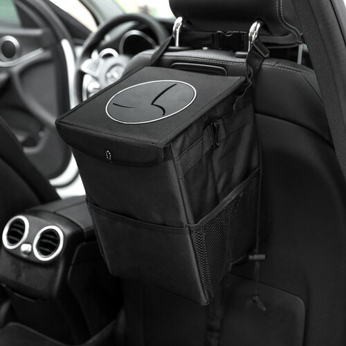 Amazon Car Foldable Waterproof Trash Can Peel Box Car Supplies Creative Car Seat Back Storage Bag