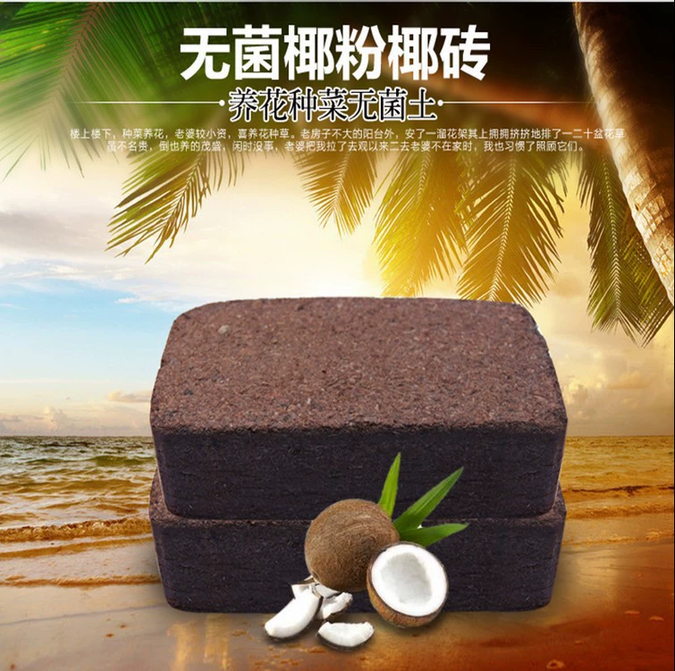 Стерильный кокосовый порошок кокосовый кирпич Кокосовая почва Орхидея почва питательная почва беспочвенная культура [коврик для домашних животных] растительная мясная почва