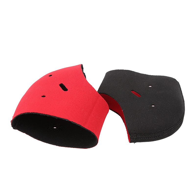 Cubierta protectora para talón/tobillo de tela negro-rojo, unisex, resistente a la fricción, con agujero para ventilación, para deportes