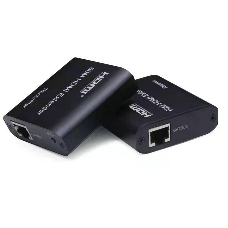 Hdtv Extender 60m Hdtv Single Network Cable 60m Signal Amplifier, High-Definition to Rj45 Amplifier Extender