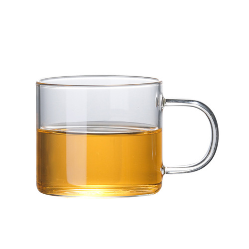 Zhenqi Factory Wholesale Creative Color Handle Glass Tea Set Accessories Home High Borosilicate Glass Water Cup
