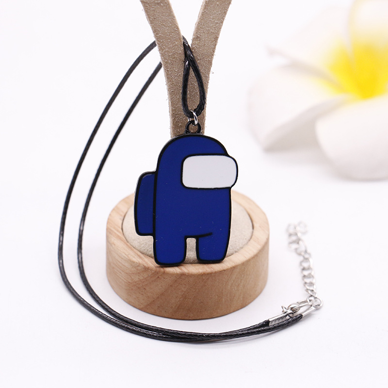 Collar-transfronterizo nuevo Entre nosotros juego espacio Hombre Lobo nos matan alrededor de esmalte COLLAR COLGANTE