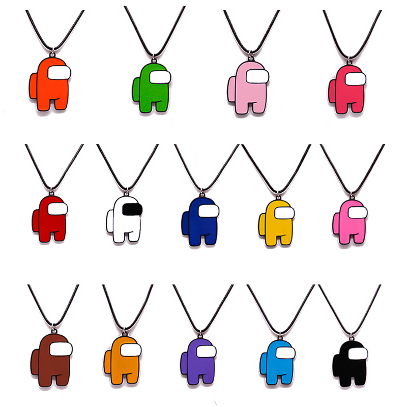 Collar-transfronterizo nuevo Entre nosotros juego espacio Hombre Lobo nos matan alrededor de esmalte COLLAR COLGANTE