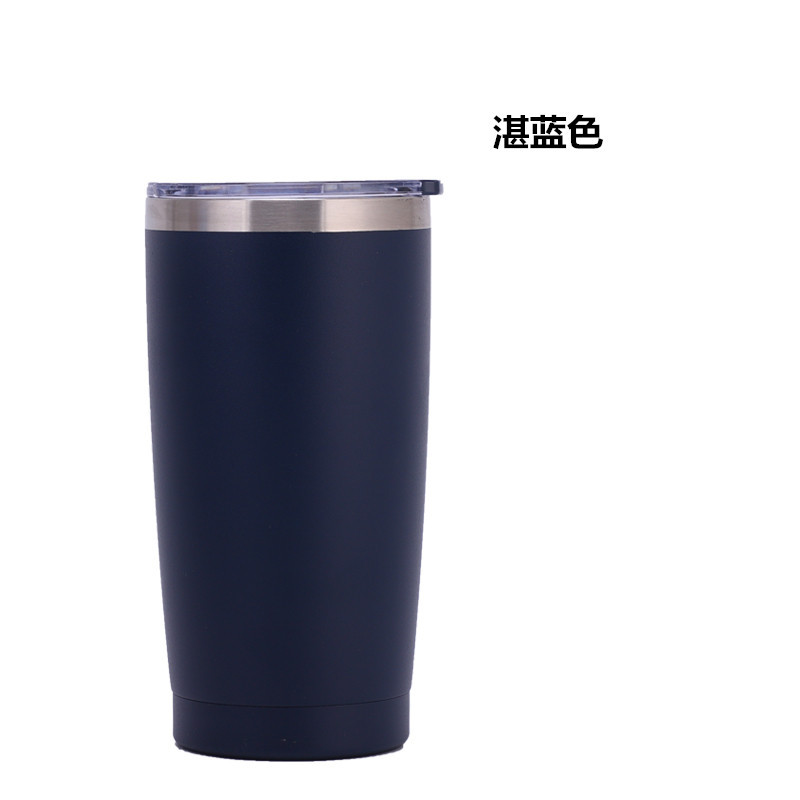 Amazon 20oz coche taza de coche de gran capacidad helado taza de vacío de doble capa de acero inoxidable cerveza paja taza de vacío