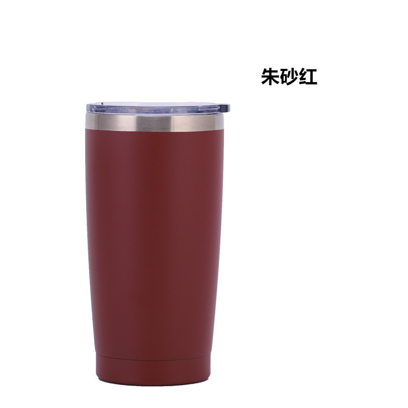 Amazon 20oz coche taza de coche de gran capacidad helado taza de vacío de doble capa de acero inoxidable cerveza paja taza de vacío