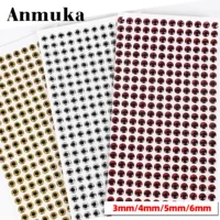 3D наклейки глаз рыбьих (Anmuka) эпоксидд eyes, 3–6 мм, красные/золотые/серебряные листы