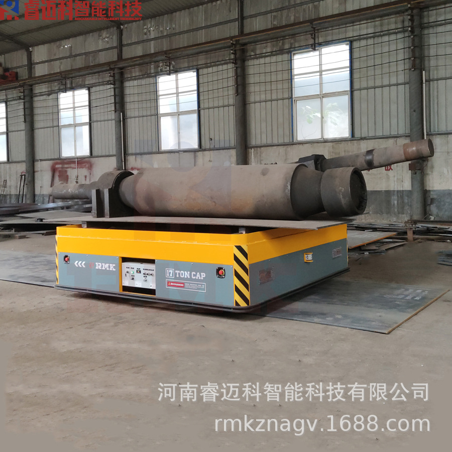 电动无轨模具车 无轨脚轮转运车 胶轮水泥地面35吨平板运输车