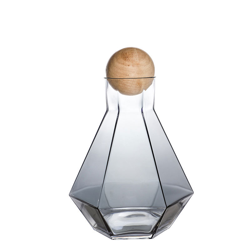 Nordic ins vidrio diamante botella de agua fría creativa botella de agua fría jugo frío blanco abierto olla de gran capacidad taza de agua fría