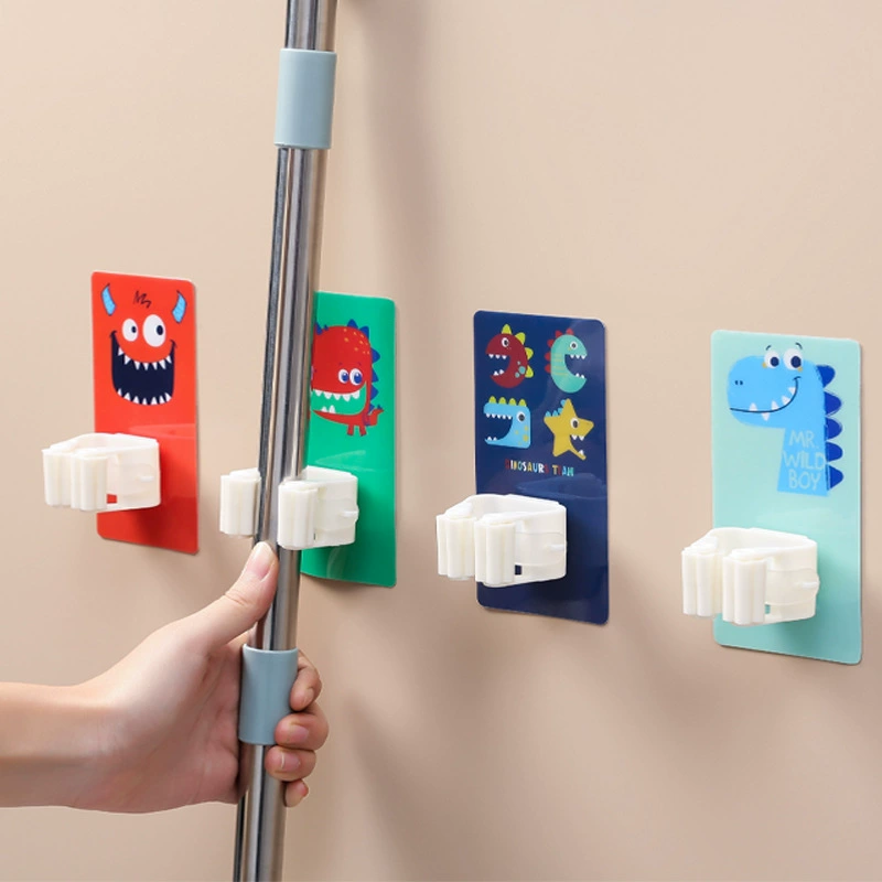 Стойка для швабры без перфорации Вешалка для швабры Зажим для швабры Настенная стойка для швабры Крючок Артефакт Мощное хранилище