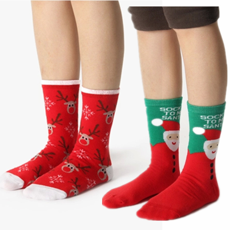 2015 calcetines de Navidad media pantorrilla adultos pareja calcetines de algodón jacquard Taobao regalo de dibujos animados fabricante