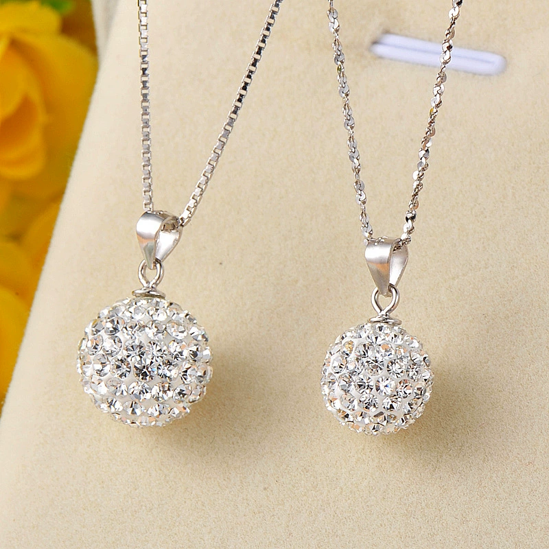 (Cross-border trading), necklace, accessory, round beads, pendant, silver 925 sample, wish, European style