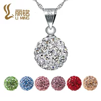 (Cross-border trading), necklace, accessory, round beads, pendant, silver 925 sample, wish, European style