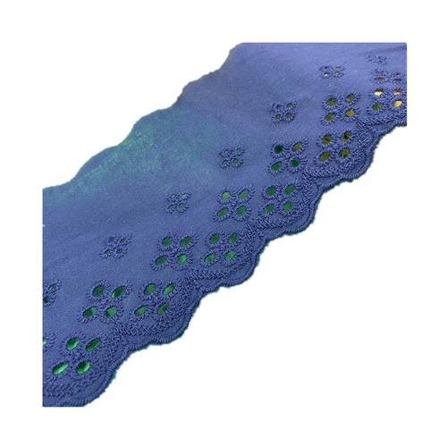 Factory direct supply, 8cm wide cotton fabric with hollowed-out embroidery, lace trim accessories for DIY skirt edges, bedding, curtains, cotton lace edging