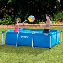 美国INTEX28273管架水池 家庭组装泳池 钢管支架游泳池户外养鱼池