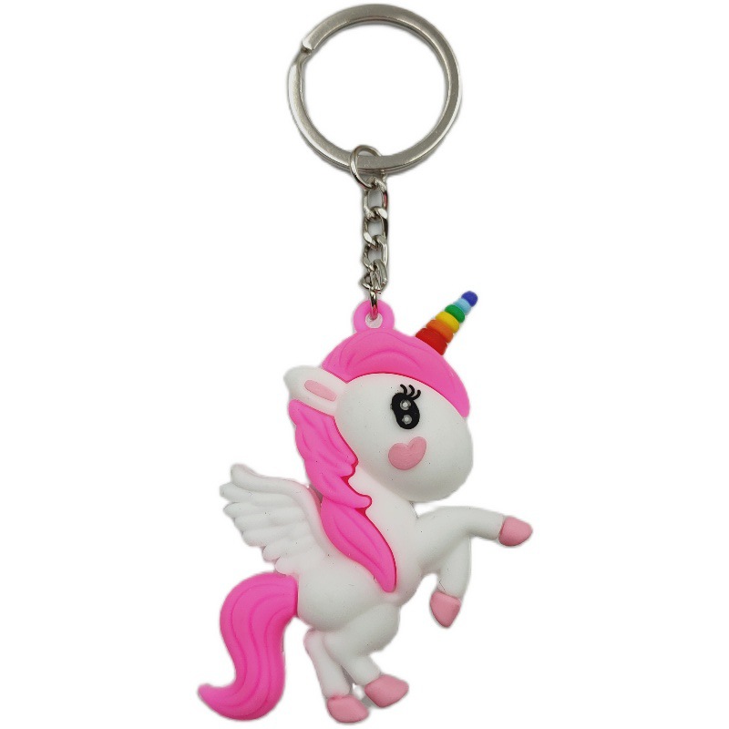 Amazon popular lindo Pegasus unicornio llavero colgante bolso adornos catch muñeca máquina pequeño regalo