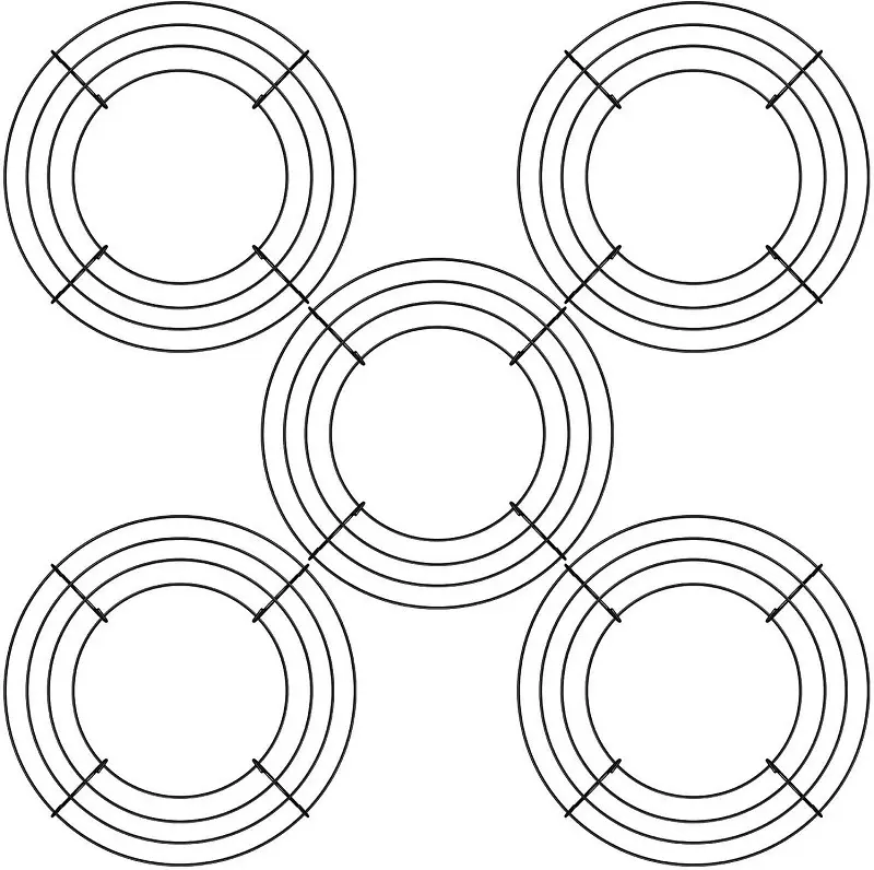 跨境专供8 inch英寸金属花环铁圈 圆环DIY圣诞装饰品圆形铁环批发