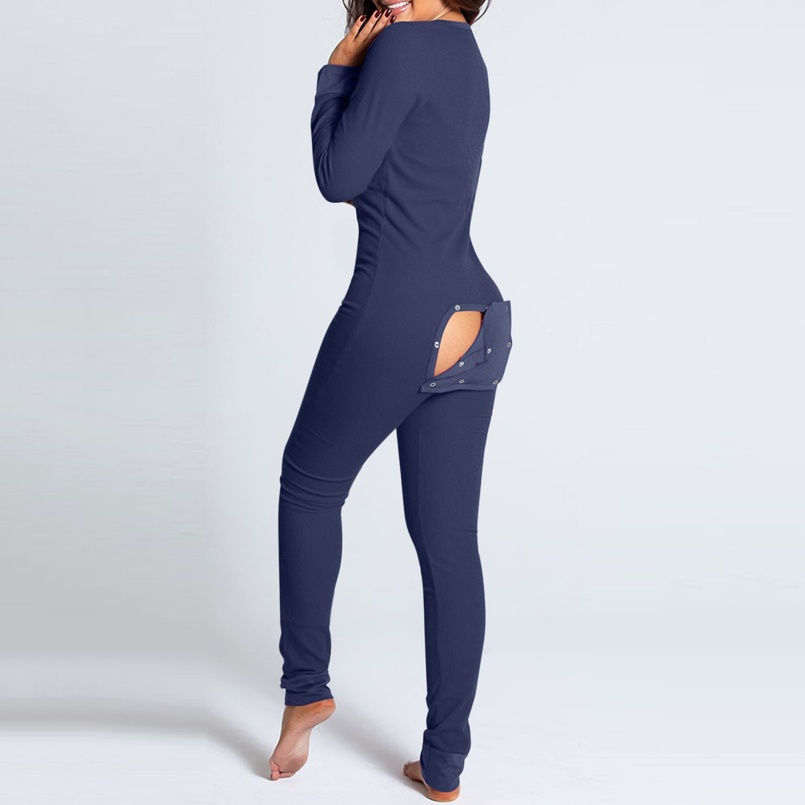 Los pijamas de una sola pieza de las nuevas mujeres vendedoras calientes europeas y americanas con las caderas abren la espalda para el diseño conveniente