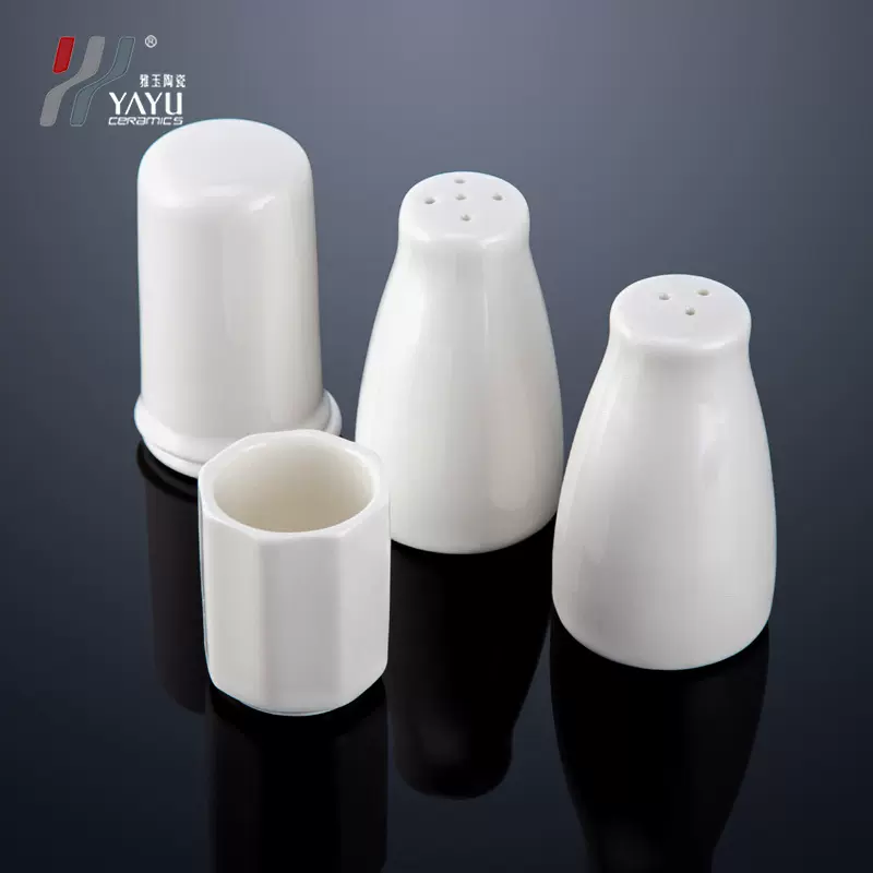 调味瓶牙签盅陶瓷中式餐具酒店餐厅会所摆台批发胡椒粉海盐辣椒粉