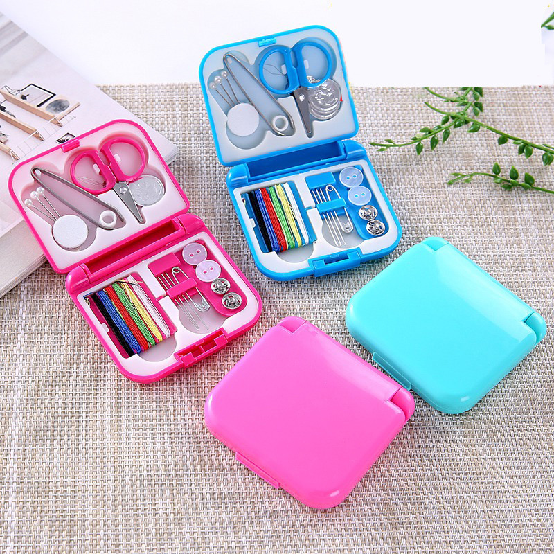 Folding Convenient Needlework suit Mini Needlework Box Travel Needlework Kit Sewing Tool Combination