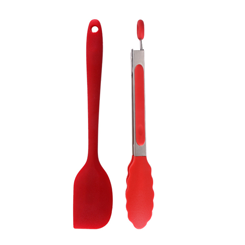 Rojo pequeño tamaño clip de alimentos + raspador