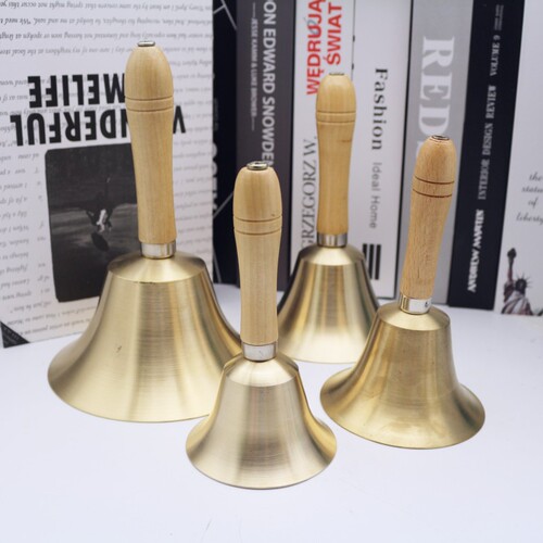 Metal hand bell jingle bell, calling bell, calling bell, ordering bell, early childhood education bell, copper bell
