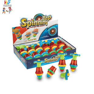 Night market hot sale creative light bouncing rainbow matching color gyro gift gift children's small toys adult reduction