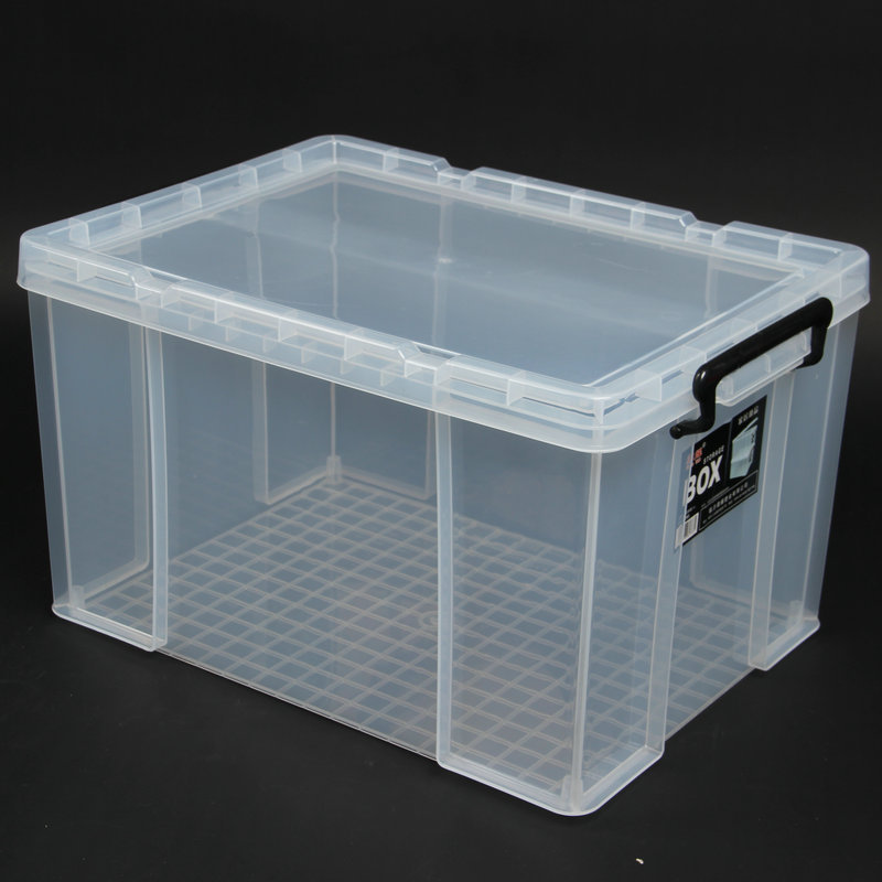 Transparent plastic storage box