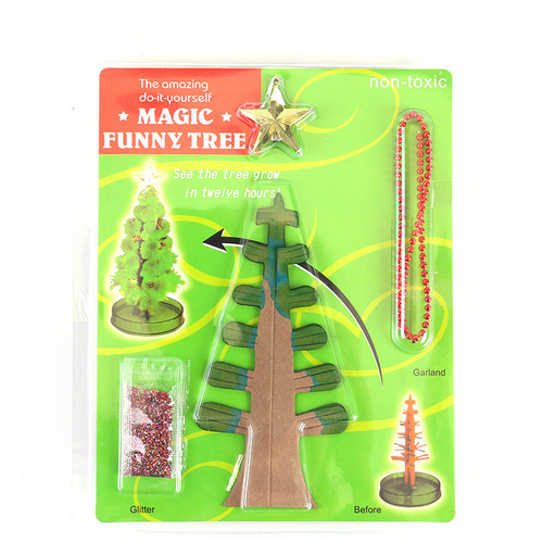 Manufacturer supply magical magic Christmas tree paper tree handmade diy toy science laboratory