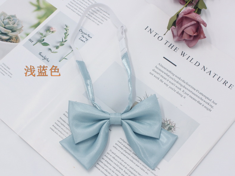 Fábrica en stock al por mayor de Corea Arco de la mariposa de color sólido pajarita collar flor niñas traje de marinero JK pajarita uniforme