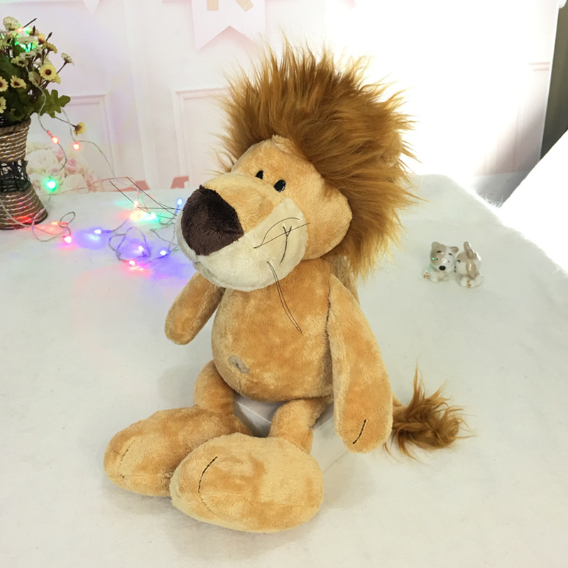 Bosque animal león muñeca peluche tigre elefante ciervo muñeca linda muñeca transfronteriza al por mayor