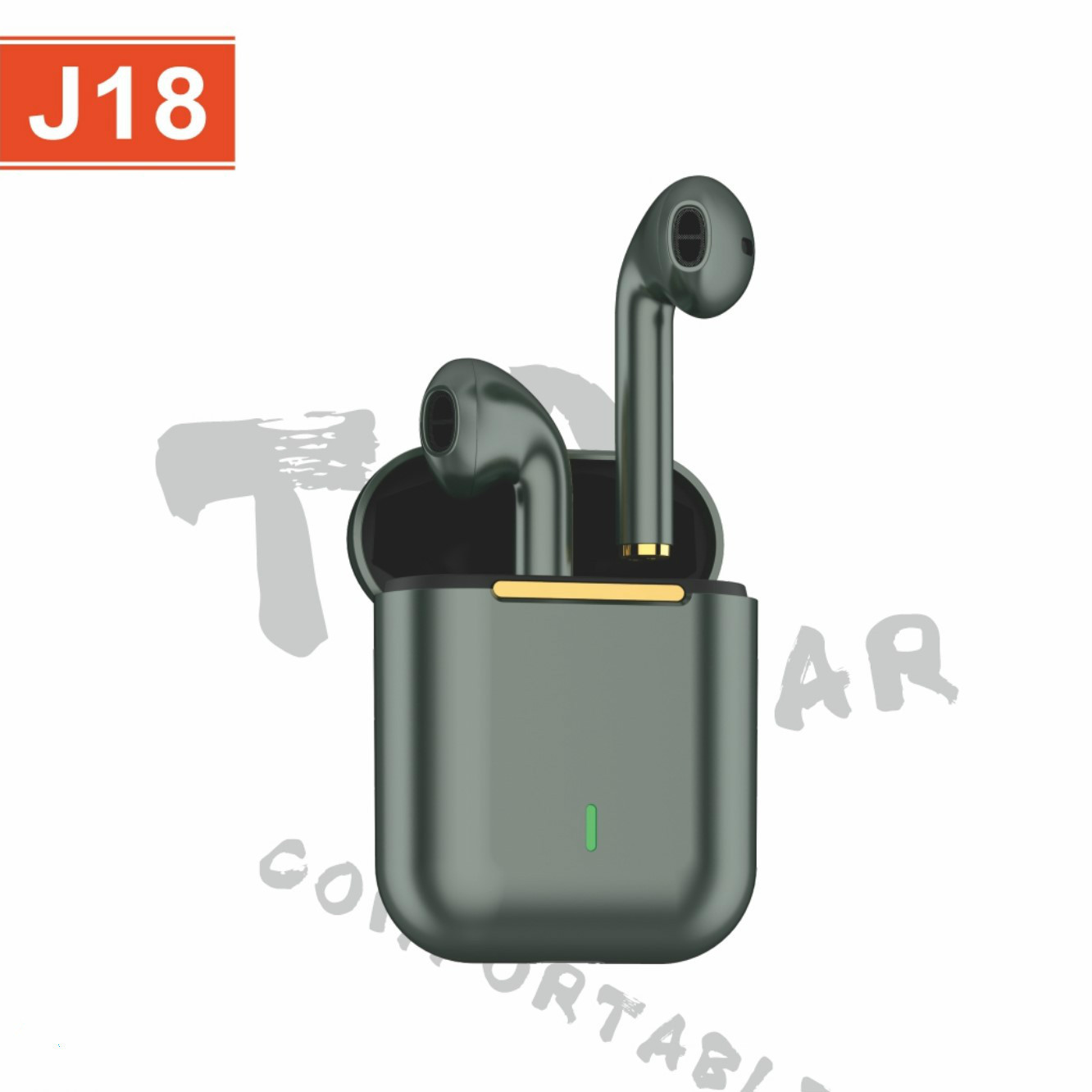 新款跨境J18蓝牙耳机无线降噪私模tws半入耳式立体声运动源头工厂